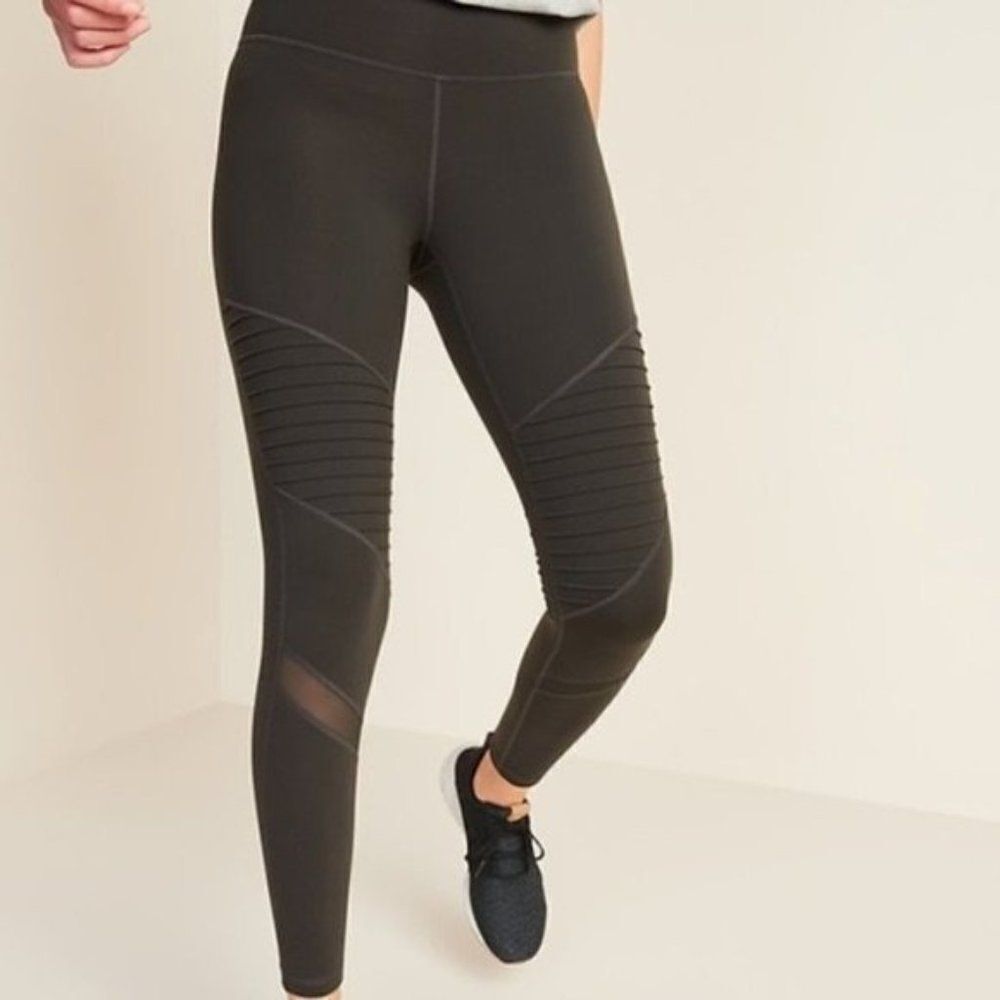 Old Navy Black Moto Leggings Biker Athleisure Pants XS